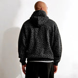 Sudadera con capucha de leopardo elegante