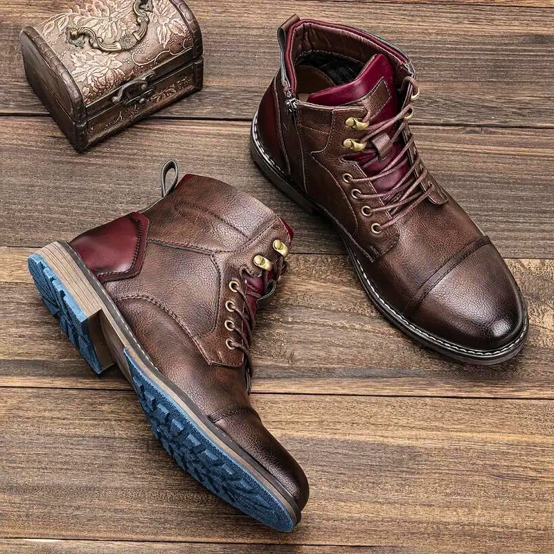 Botas de cuero Frontier comodidad duradera suela antideslizante para hombre