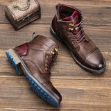 Botas de cuero Frontier comodidad duradera suela antideslizante para hombre