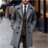 Abrigo largo de lana para hombre