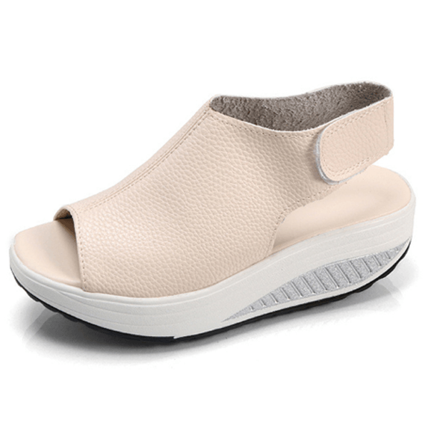 Sandalias cómodas de plataforma y diseño fácil de poner - Catalina Marbella