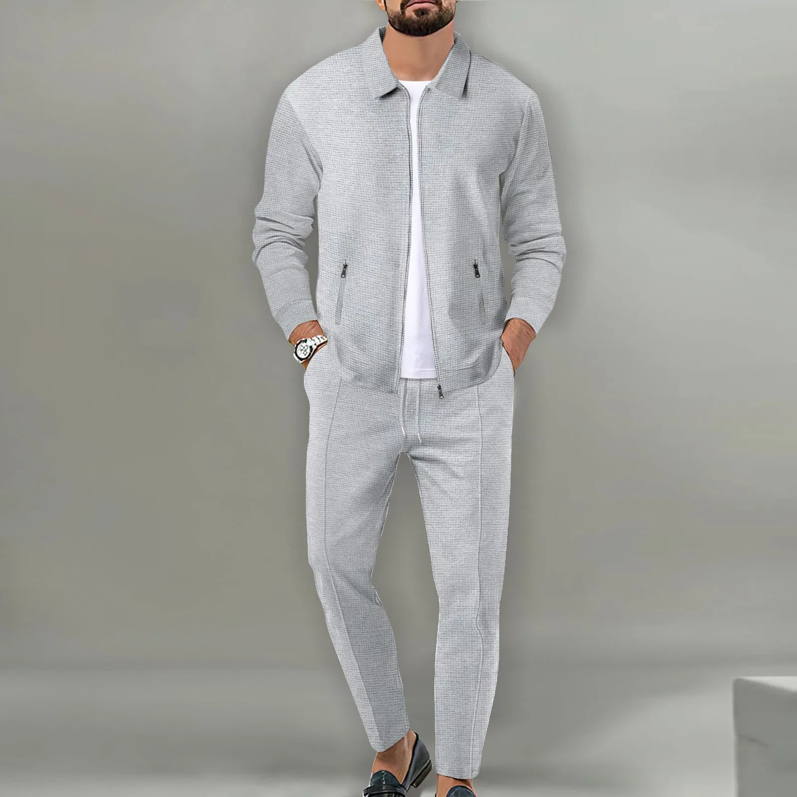 Stephen™ | Conjunto Casual de Ropa Exterior Suave de Waffle - Catalina Marbella