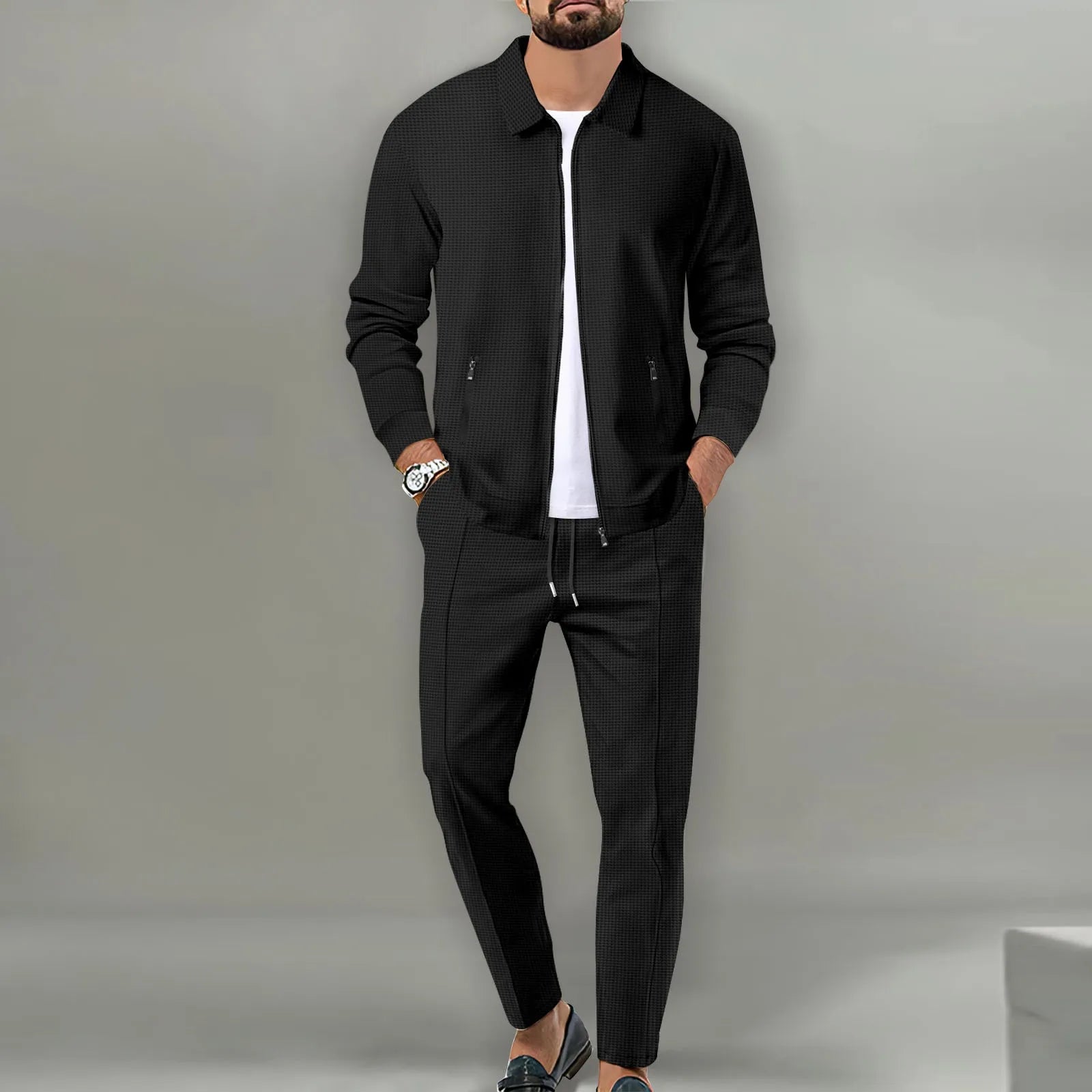 Stephen™ | Conjunto Casual de Ropa Exterior Suave de Waffle - Catalina Marbella