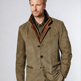 Chaqueta de cuero de ante vintage para hombre