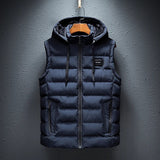 Chaleco casual con capucha para hombre