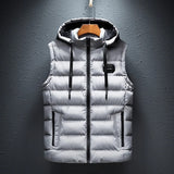 Chaleco casual con capucha para hombre