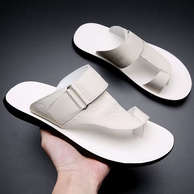 Sandalias de cuero Ashmere – Sandalias deslizantes de cuero premium texturizado