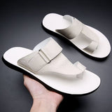 Sandalias de cuero Ashmere – Sandalias deslizantes de cuero premium texturizado
