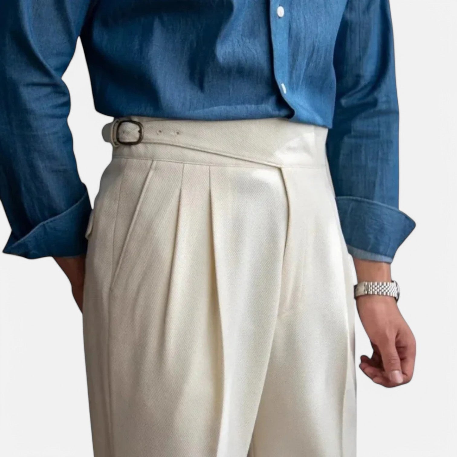 Pantalones de corte alto para hombre